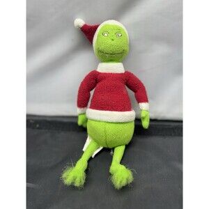 The Grinch Dr Seuss in Santa Suit 11” Christmas Plush Doll Toy Hallmark 1998